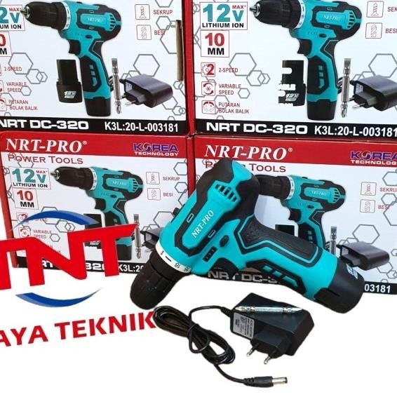 Mesin Bor Cordless Nrt Pro Dc 320 12V / Cordless Drill Nrt Pro Dc320