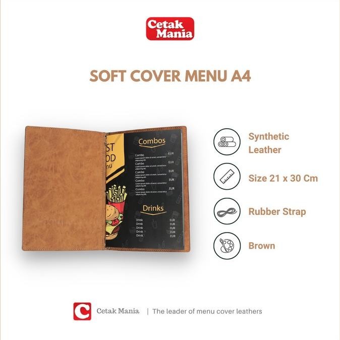 

SOFT COVER MENU KULIT A4 - READY STOCK