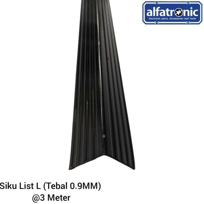Siku List L Hitam (Tebal) Aluminium for Aksesoris Hardcase Box  HNT