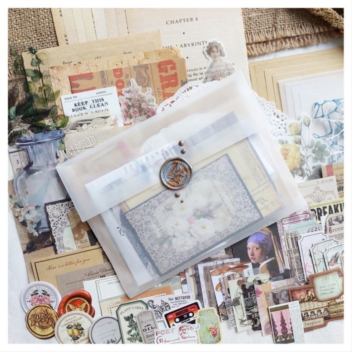 

Ready Vintage Bujo Kit (110 Pcs) / Bullet Journal / Journaling / Scrapbook