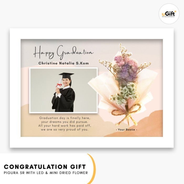 

Ready Congratulation Graduation Gift Frame 5R Kado Wisuda Scrapbook Led