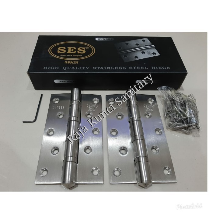 ENGSEL PINTU SES 5" X 3" X 3.5 MM X 4BB STAINLESS SUS 304/ENGSEL SES