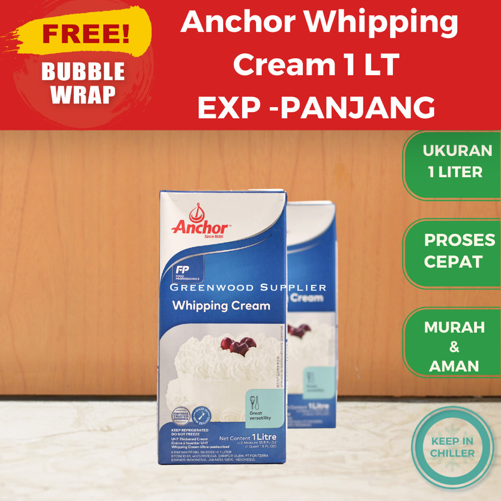 

Anchor Whipping Cream / Whip Cream / Anchor Whip Cream - 1LT