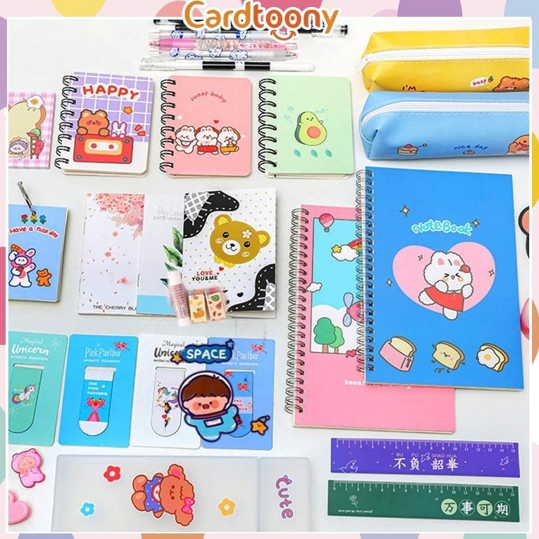 

PJJ-1621 Paket Alat Tulis Pulpen Stiker Memo Tempel Penghapus Pensil Buku Penggaris Rautan Stationery Set Hemat