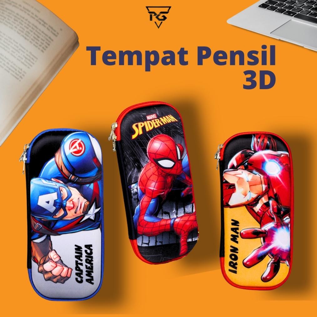 

fg-87 Tempat Pensil Anak Laki Laki Alat Tulis Gambar 3D Timbul Berkarakter Superhero - Kotak Pensil Terlaris