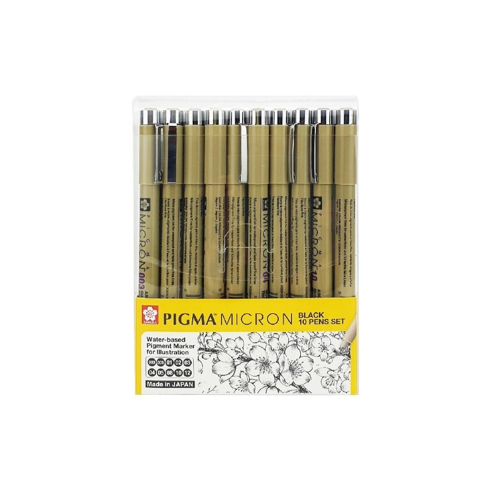 

dgh-43 Sakura Pigma Micron Set 10 Pigment Ink Drawing Pen Premium