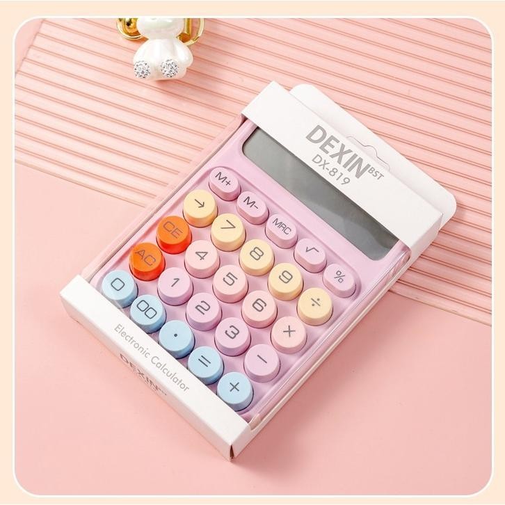 

ter-46 Kawaii Korea Dopamin Kalkulator Warna 12digis Display Besar Keyboard Dot Mekanik Tombol Besar Alat Tulis Sekolah&Kantor Kalkulator Elektronik Warna Murah