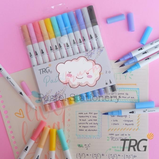 

gha-68 Color Brush Pen Pastel 12 Warna - Pena Kuas Warna TRG CBP-02 Murah