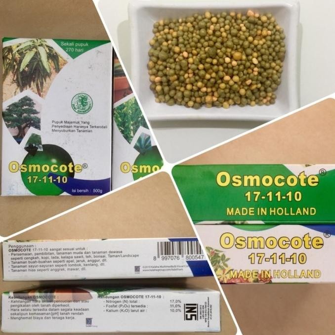 Oripack 500g Dekastar OSMOCOTE 17-11-10 Pupuk Slow Release Daun Bonsai