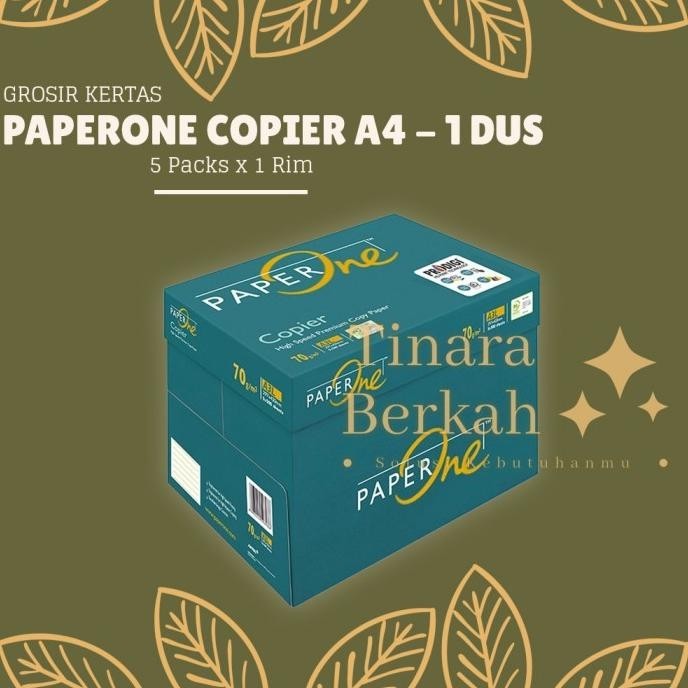 

Terlaris Kertas Hvs Paper One A4 Copier 75 Gr Gsm Fotocopy Paperone 1 Dus 5 Rim Ready Stok