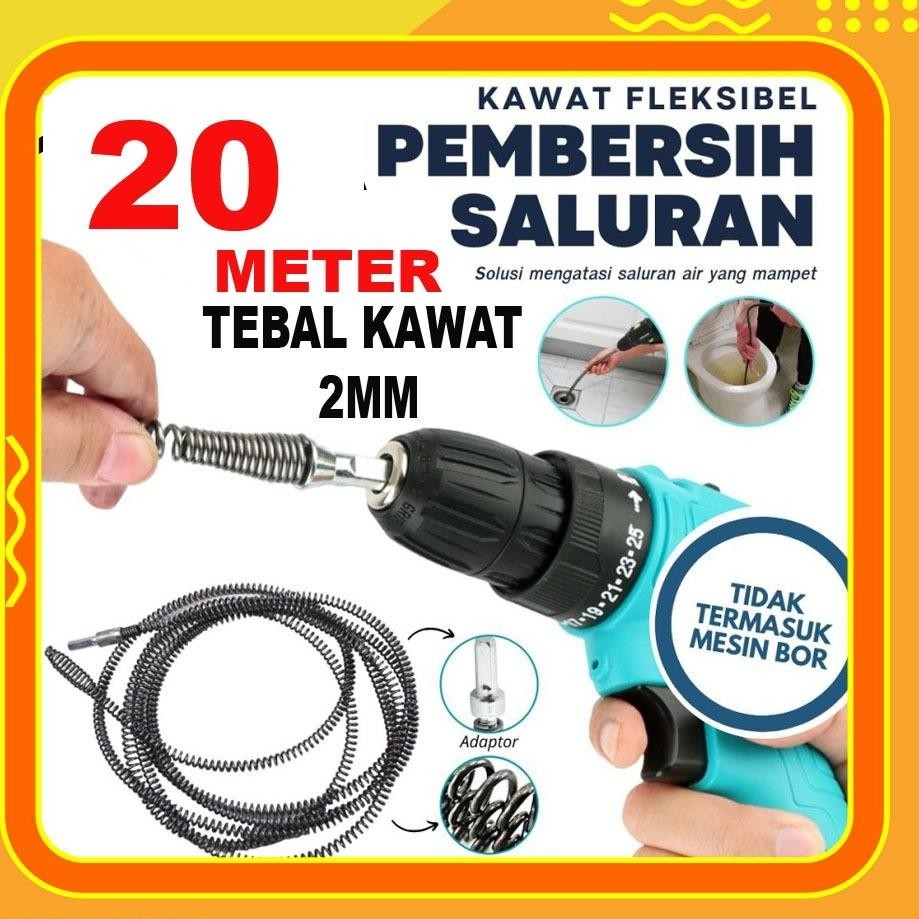 Kawat saluran mampet 20 meter