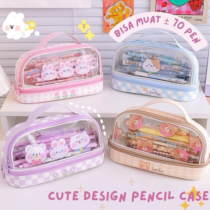 

Mismi Abigail Pencil Case Kotak Pensil Sekolah Besar Dual - PC5A