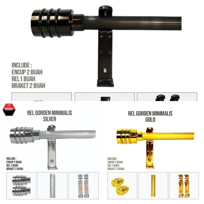 batang gorden minimalis/besi gorden/L.100~150~200 cm