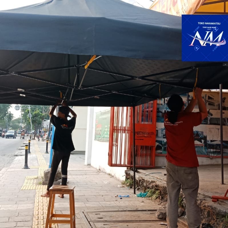 {DianShop} tenda lipat 3x3  -hitam Murah