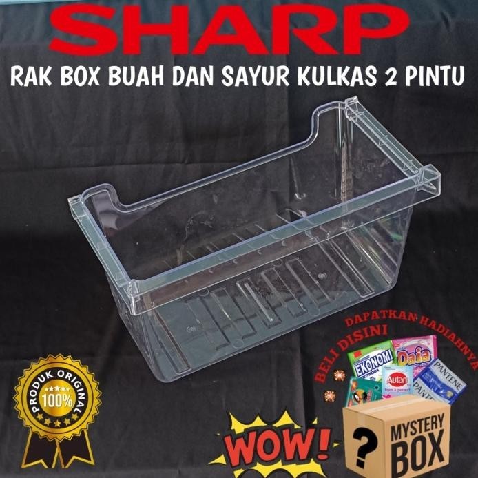 RAK BOX BUAH DAN SAYUR KULKAS SHARP 2 PINTU ORIGINAL BARU