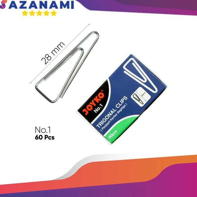 

Terbaru JOYKO TRIGOAL CLIP NO 1 PAPER CLIP KLIP KERTAS PENJEPIT KERTAS NO 1 saz4 Murah