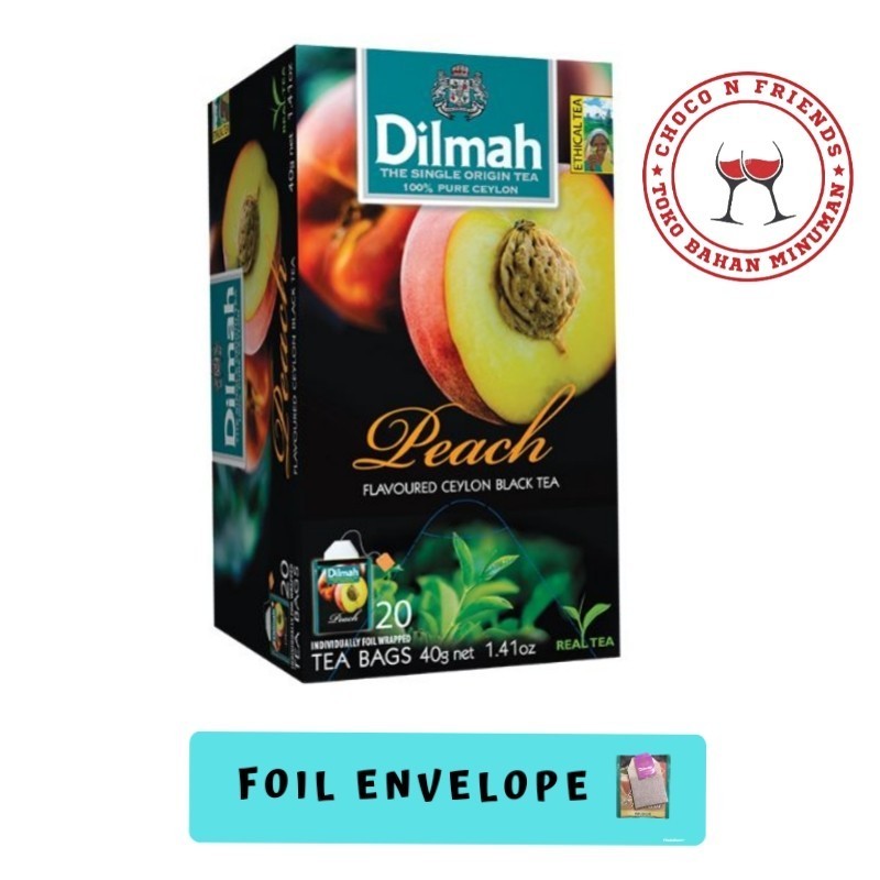 

Teh Dilmah Peach | Dilmah Peach Foil Envelope 20 S