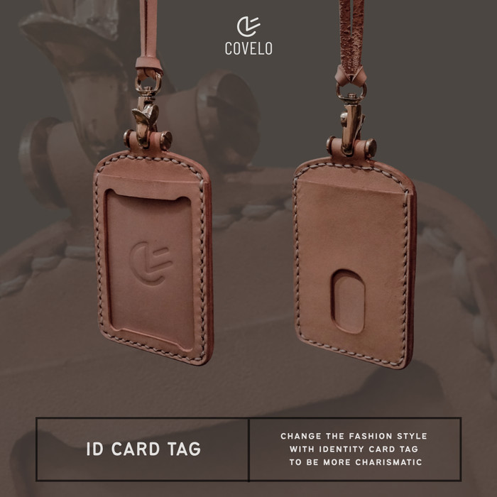 

ID Card Tag - Card Holder Kulit Asli Natural Vachetta