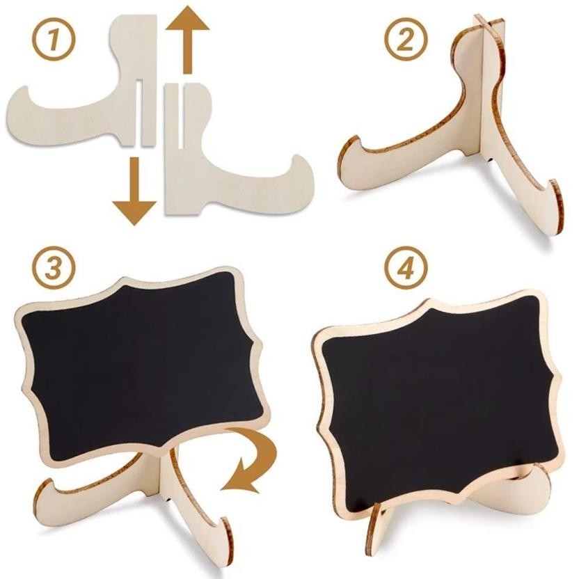 

gd-90 SET 10PCS Papan Tulis Kapur Kecil / Mini Chalkboard / Papan Kapur Menu Cafe / Papan RESERVED Original