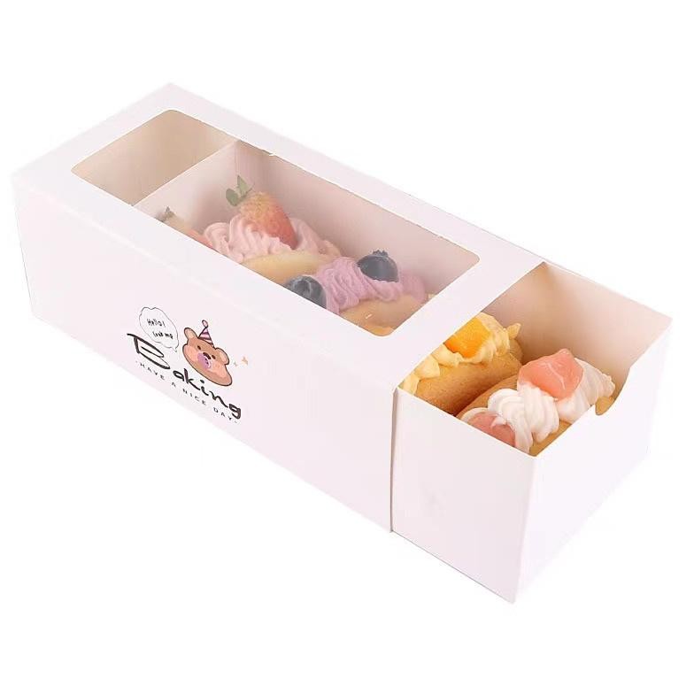 

Ew64 Dus Kotak Box Donat Bomboloni Brownis Donut Kardus Kemasan Makanan 10pcs Viral