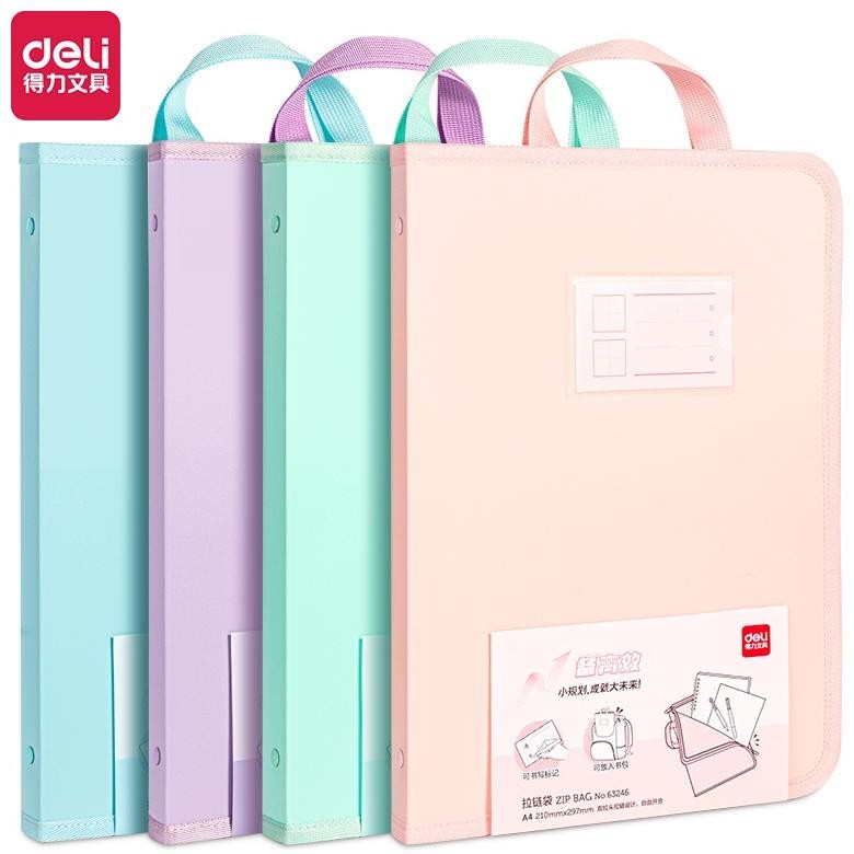 

Promo! Deli Zip Bag / Map Tas Folder Retsleting Ukuran A4 Lucu 63246 Termurah