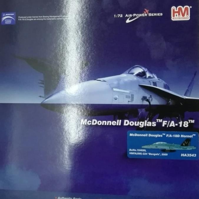 Diecast Pesawat Ha3543 F/A-18D Hornet `Vmfa(Aw)-224 Be