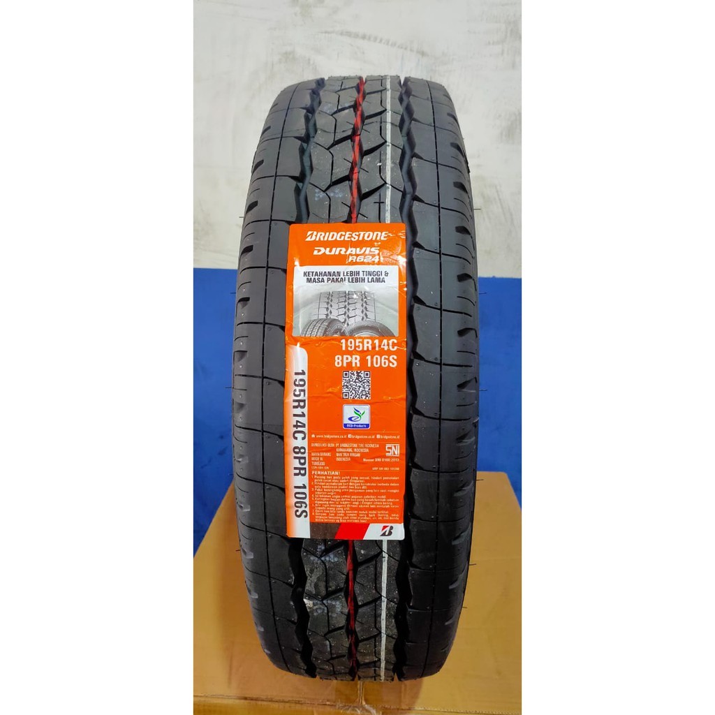 Ban Luar Bridgestone 195 R14 - 8PR Duravis R624 (Ban Mobil Grand Max, Kijang, Isuzu Traga)
