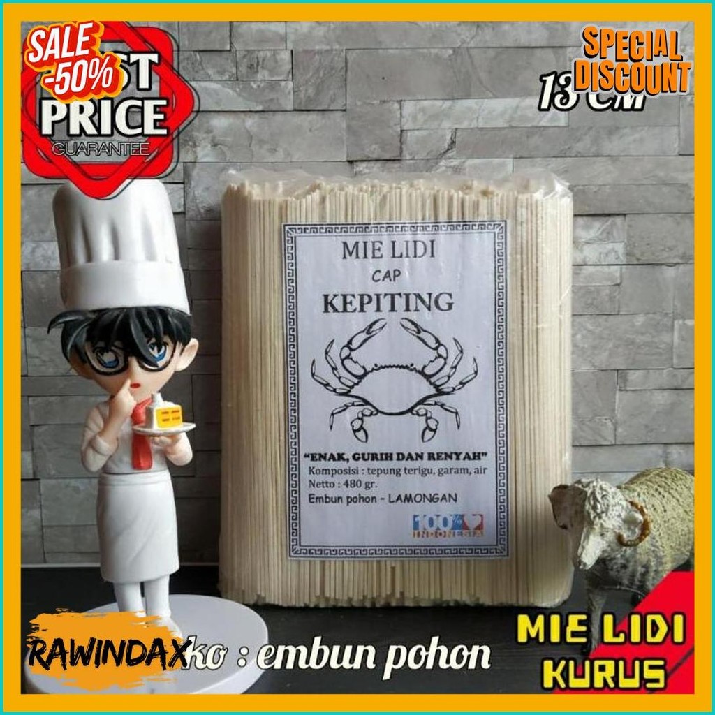 

Mie Lidi Mentah Cap Kepiting 500 Gr (Order Sebelum Ketinggalan)