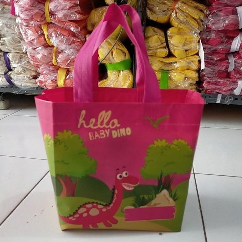 

wdr-75 Goodiebag ulang tahun 25x25x15 DINO[Lusinan isi 12pcs] - tas ulang tahun baby dino Murah