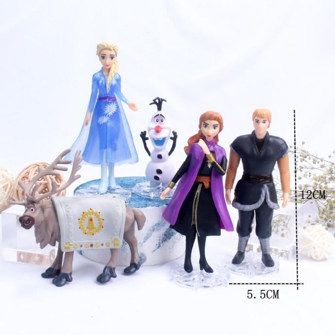 

Cake Topper Figure Frozen Set isi 5/Princess elsa set/Harga termurah