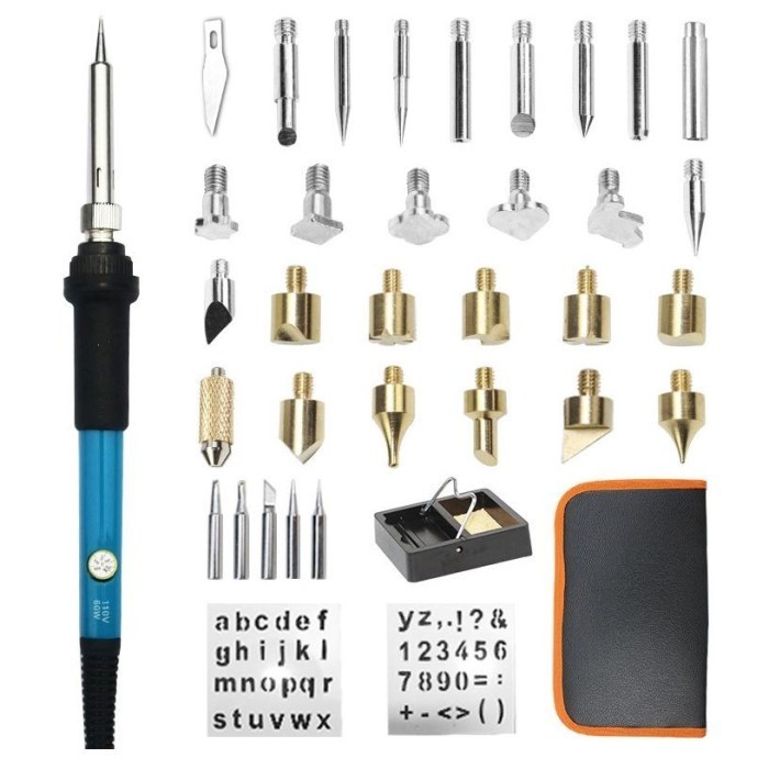 

Azalia Solder Alat Lukis Bakar Wood Burning Pen Pyrography 37 Set - A59276