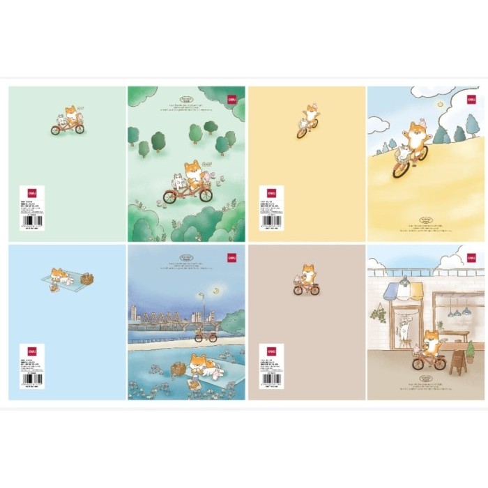 

Ready stock] buku tulis deli 38 lembar quarto SATUAN gambar shiba inu / papa park / forest whisped