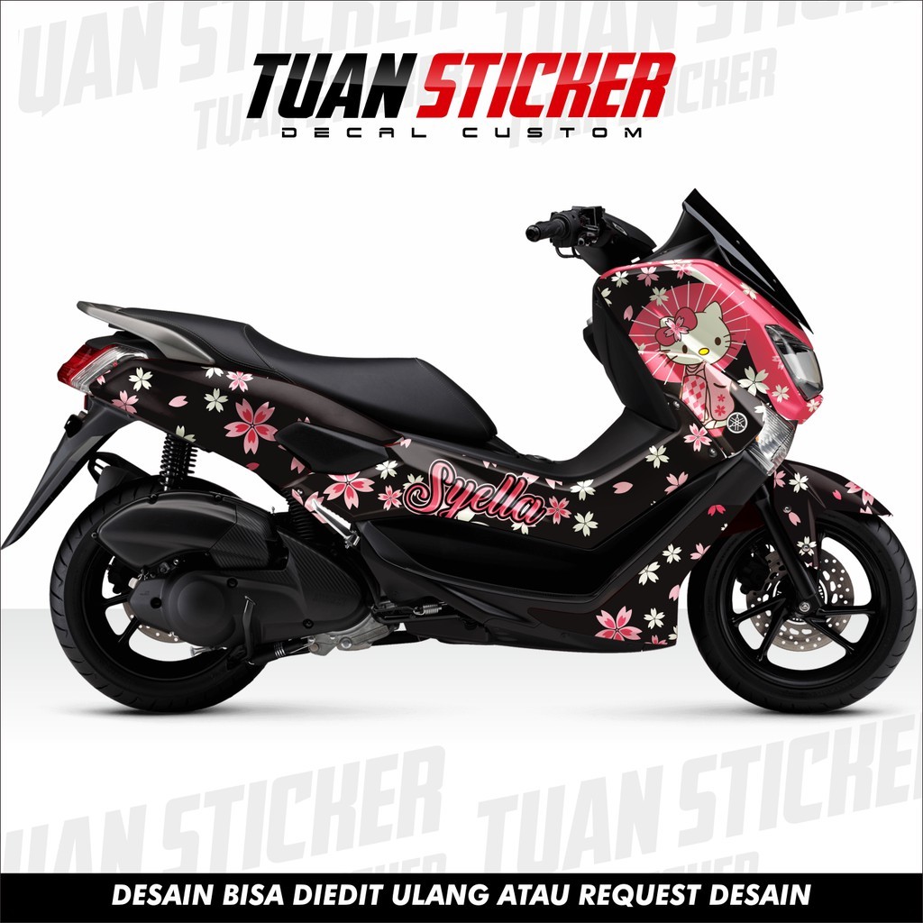Sticker Striping Decal Yamaha Nmax, Sticker Decal nmax, Sticker Nmax , striping Nmax hello kitty b