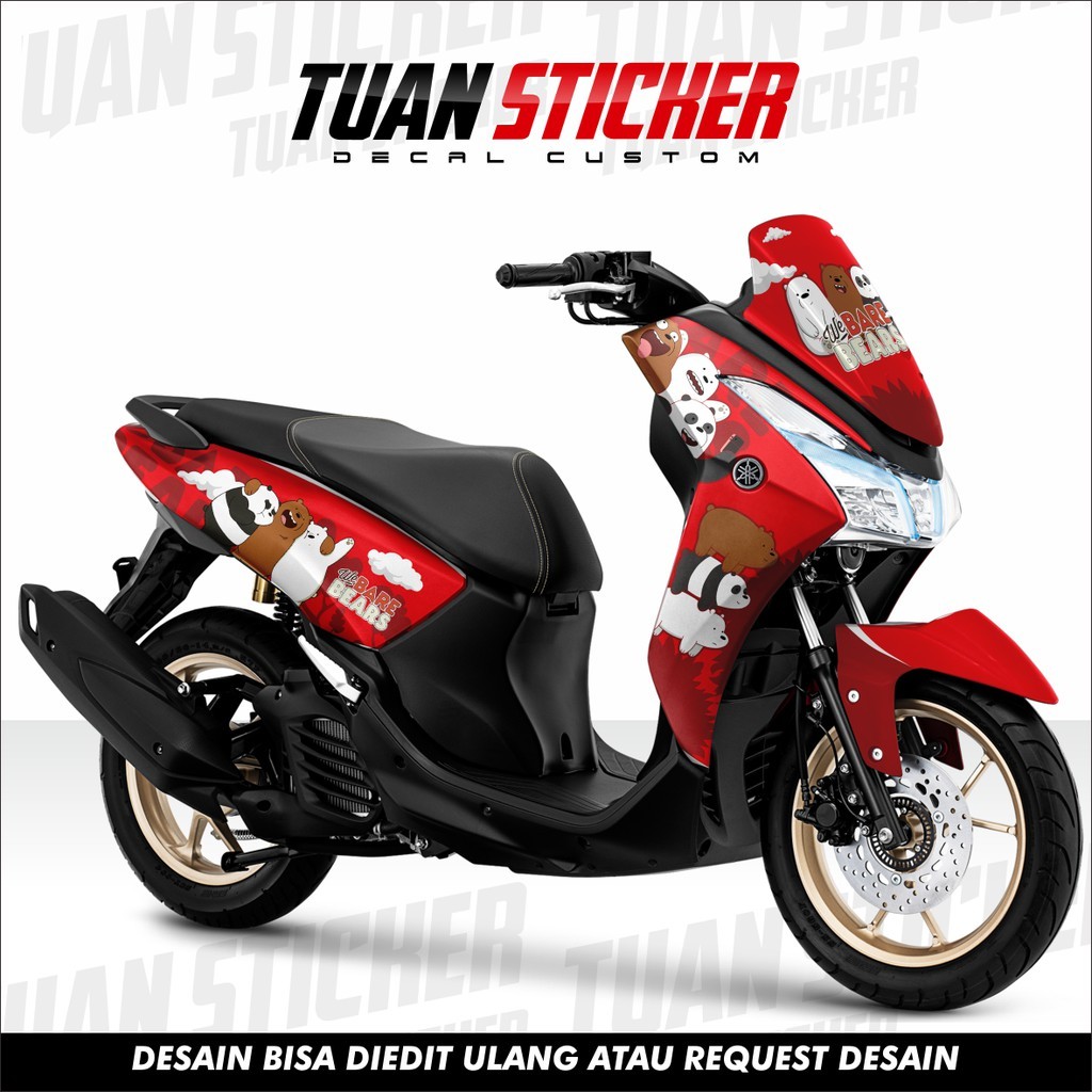 Sticker Striping Decal Yamaha Lexi, Sticker Decal Lexi, sticker lexi, striping lexi bare bears