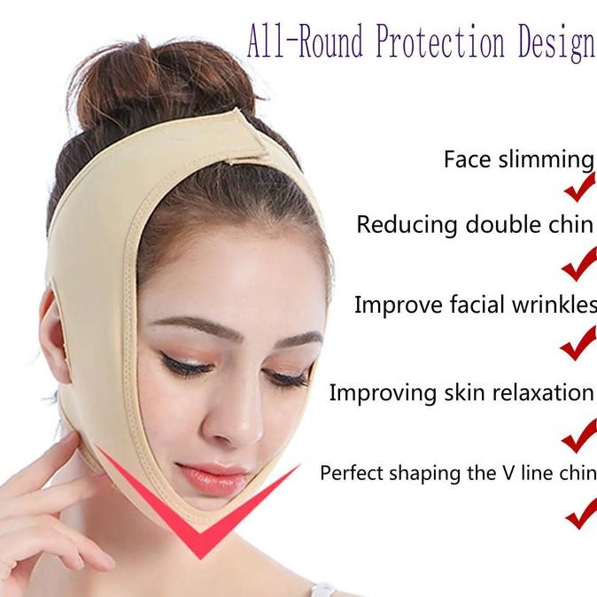 

Face Slimming Mask Double Chin V Shape Facial Sabuk Pengencang Wajah