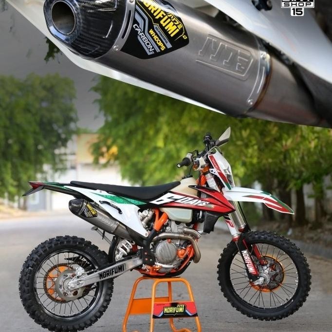 PROMO KNALPOT NORIFUMI WHOOPS TITANIUM CARBON KTM 250-350 EXCF 2020 -2023 #ORIGINAL
