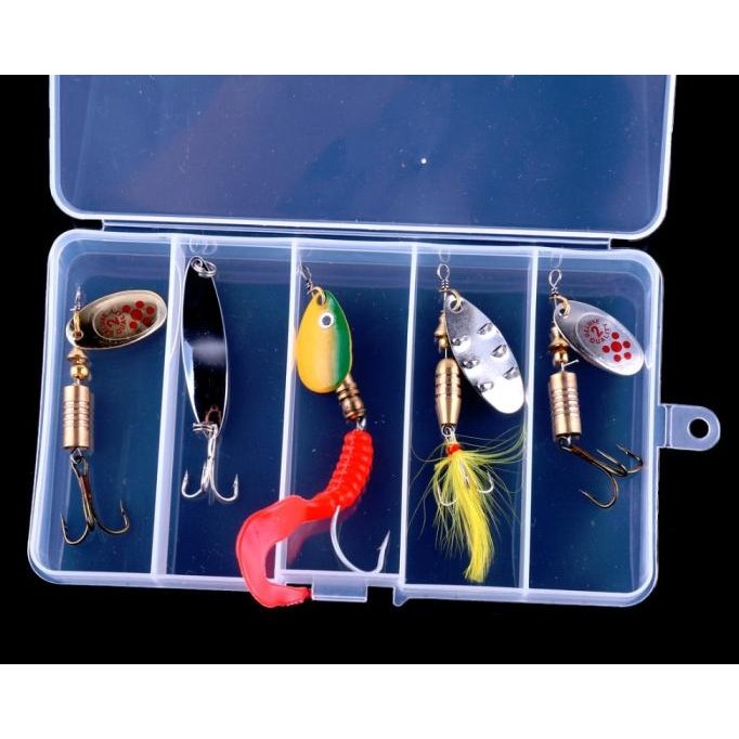 

5Pcs Metal Lure Fishing Lures Set Kit Metal Lures Spoons Spinner Bait
