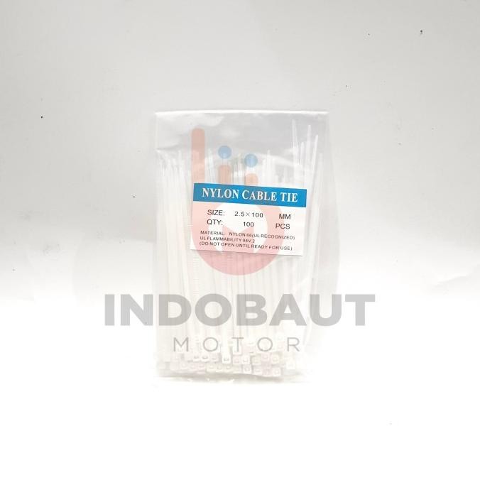 

Murah Kabel Tis 2,5 x 100 MM 10CM Putih Cables Ties Tali Nylon 100PCS ind0b4 Kualitas Baik