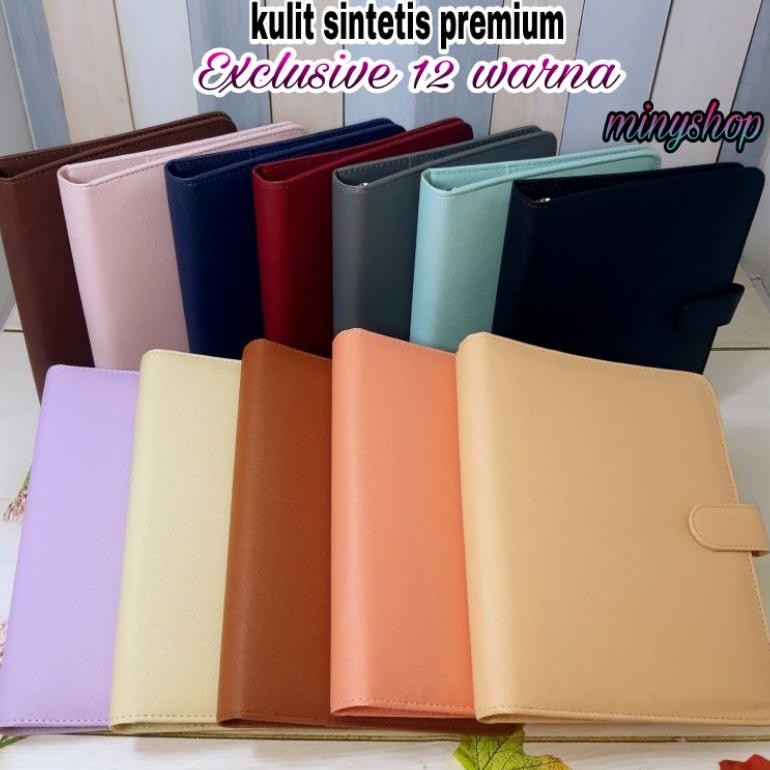 

fb-43 Binder Polos Exclusive A5 20 Ring Ada 12 Warna Pilihan Agenda Kuliah Kulit Original
