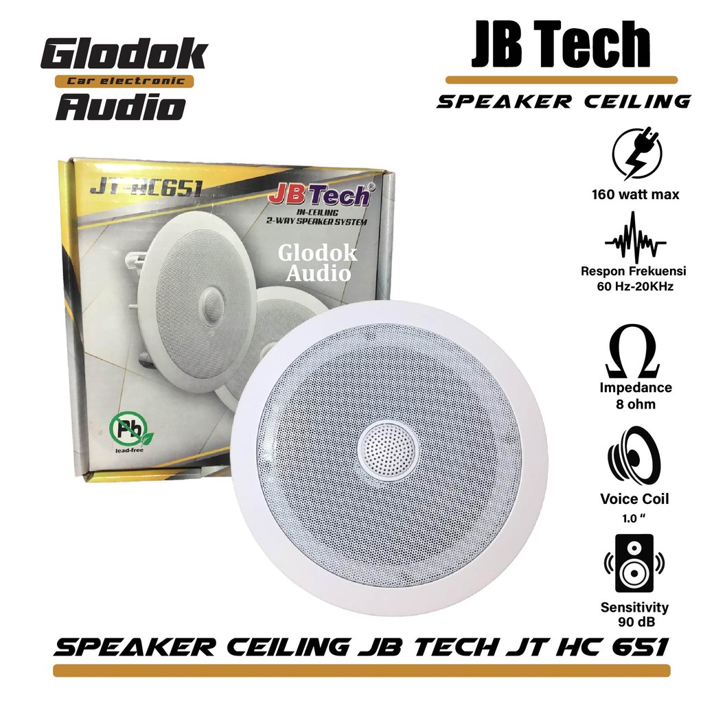 Speaker Ceiling 6,5 inch jb tech JT HC651 Speaker plafon/1pc