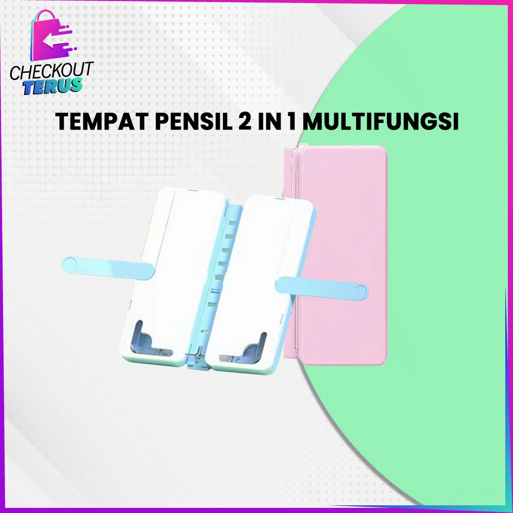 

SA3 CT A73 TEMPAT PENSIL 2IN1 MULTIFUNGSI PENCIL CASE BOOK HOLDER KOTAK PENSIL LIPAT DENGAN TATAKAN