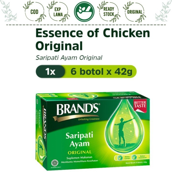 

6 BOTOL BRAND SARIPATI AYAM 42GRAM ORIGINAL ESSENCE OF CHICKEN BRAND'S