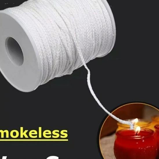 Sumbu Lilin Bahan Katun Gulungan 61M