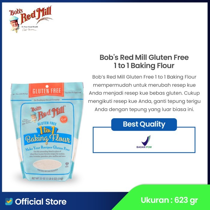 

Bob's Red Mill Gluten Free 1 To 1 Baking Flour 623 gr