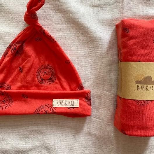 Swaddle Set Kubik Kal ( Knot Hat/Topi ) - Bedong New Motif ( Satuan )