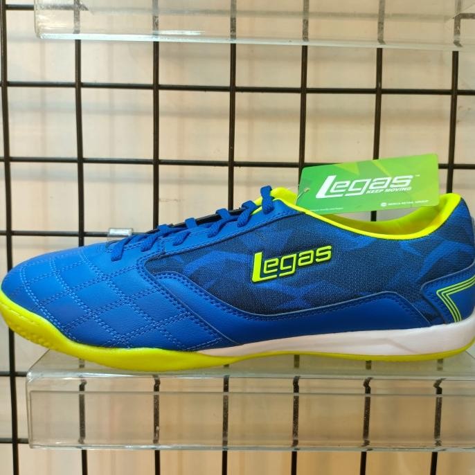 NEW PRODUK SEPATU LEAGUE LEGAS FUTSAL PRIA BIRU BLUE TYRA LA ORIGINAL MURAH 