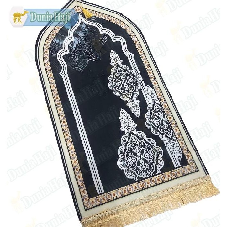 Sajadah Tanggung Kuncir Bulu 53x105cm Anti Licin Slip Tebal Turki Midi WS04
