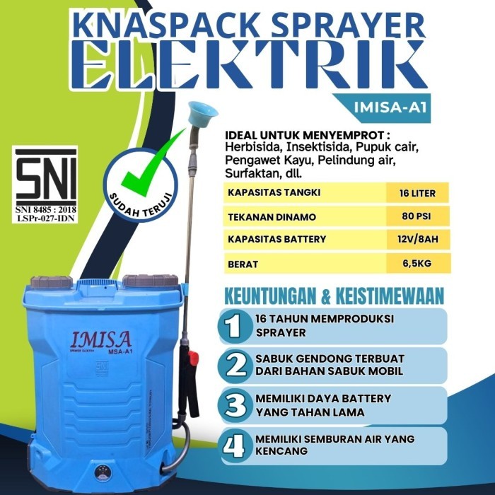 Terbaru Pompa Sprayer Msa-16L Elektrik "Bergaransi" Promo Ready Stok