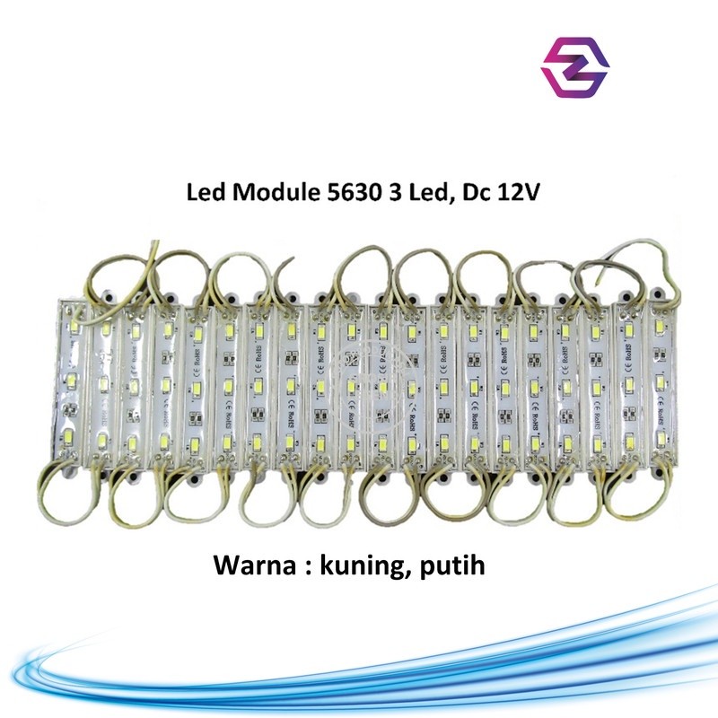 Lampu led modul strip led kabin 5630 3 led 12 volt kuning