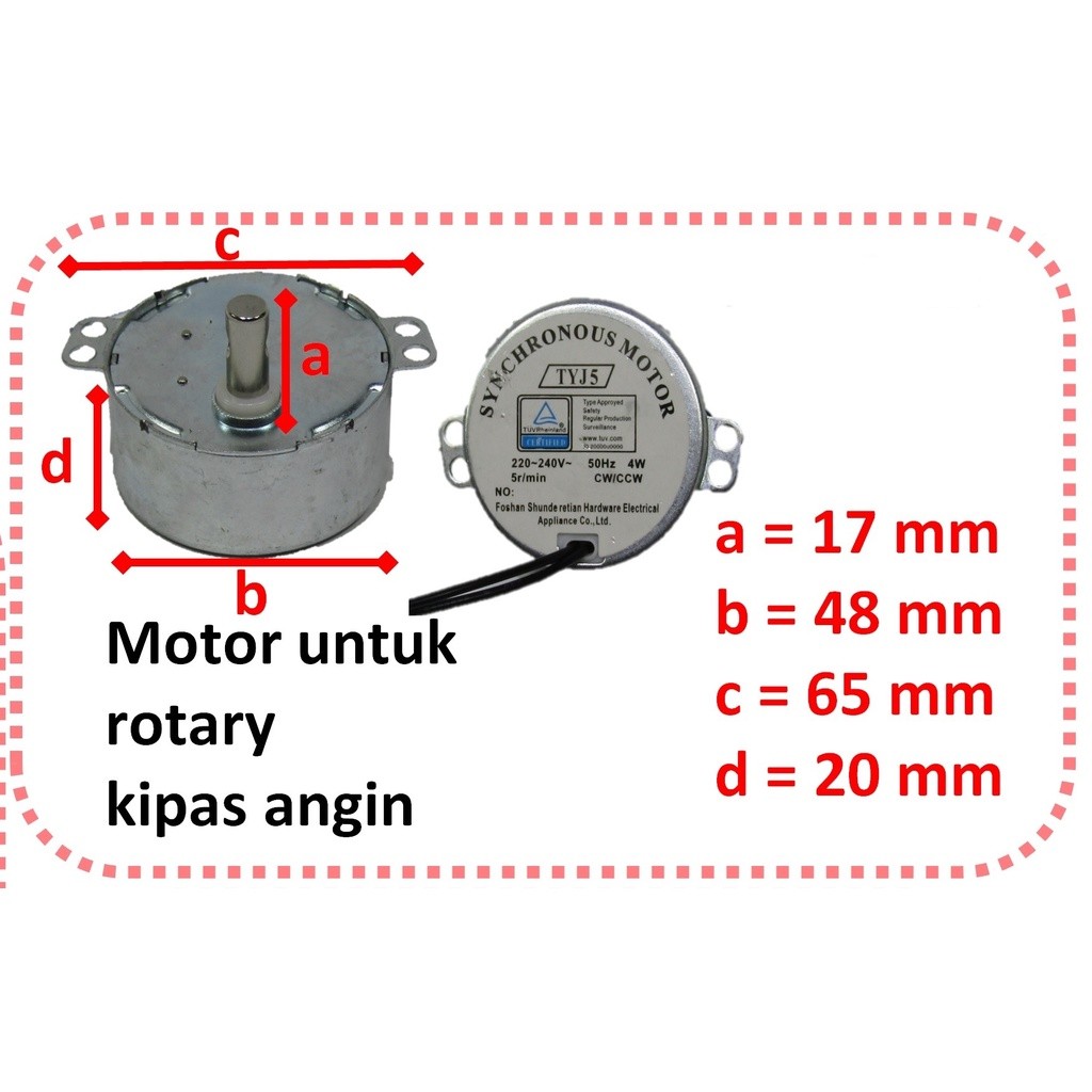 Dinamo rotary penggerak kipas angin / motor swing fan